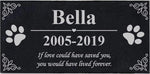Engraved pet sympathy gift stone for indoor shelf display