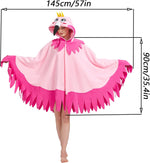 Morningfly flamingo cosplay hooded cloak close-up on hood details
