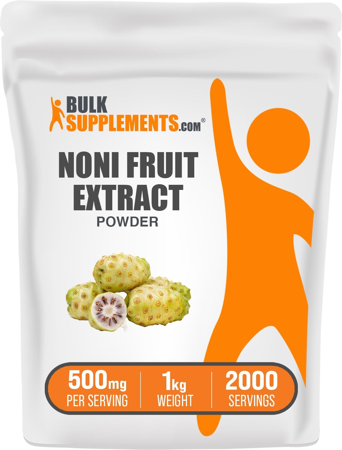 BulkSupplements authentic USA imported noni superfood supplement pouch.