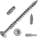 Wensilon #10 * 2-1/4" Deck Screws, (180pcs) 2 lbs.Exterior Wood Screws, Rust Resistant epoxy Coated, Bronze, T25 Star Bit - Image 9