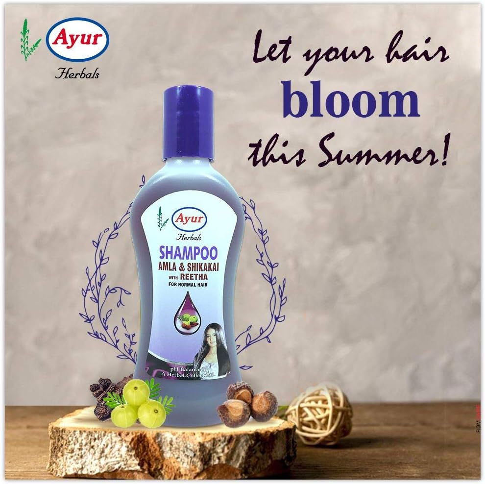 Ayur amla shikakai shampoo texture and liquid showcase