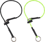22" Dog Slip Collar - 5/32" Paracord Rope Dog Collar with Spring-Loaded Stopper & Stainless Steel O-Ring, Reflective for Low-Light Visibility (Black & Neon Green) - Image 11