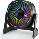 Punoge small universal serial bus desk fan front view on an office table setup
