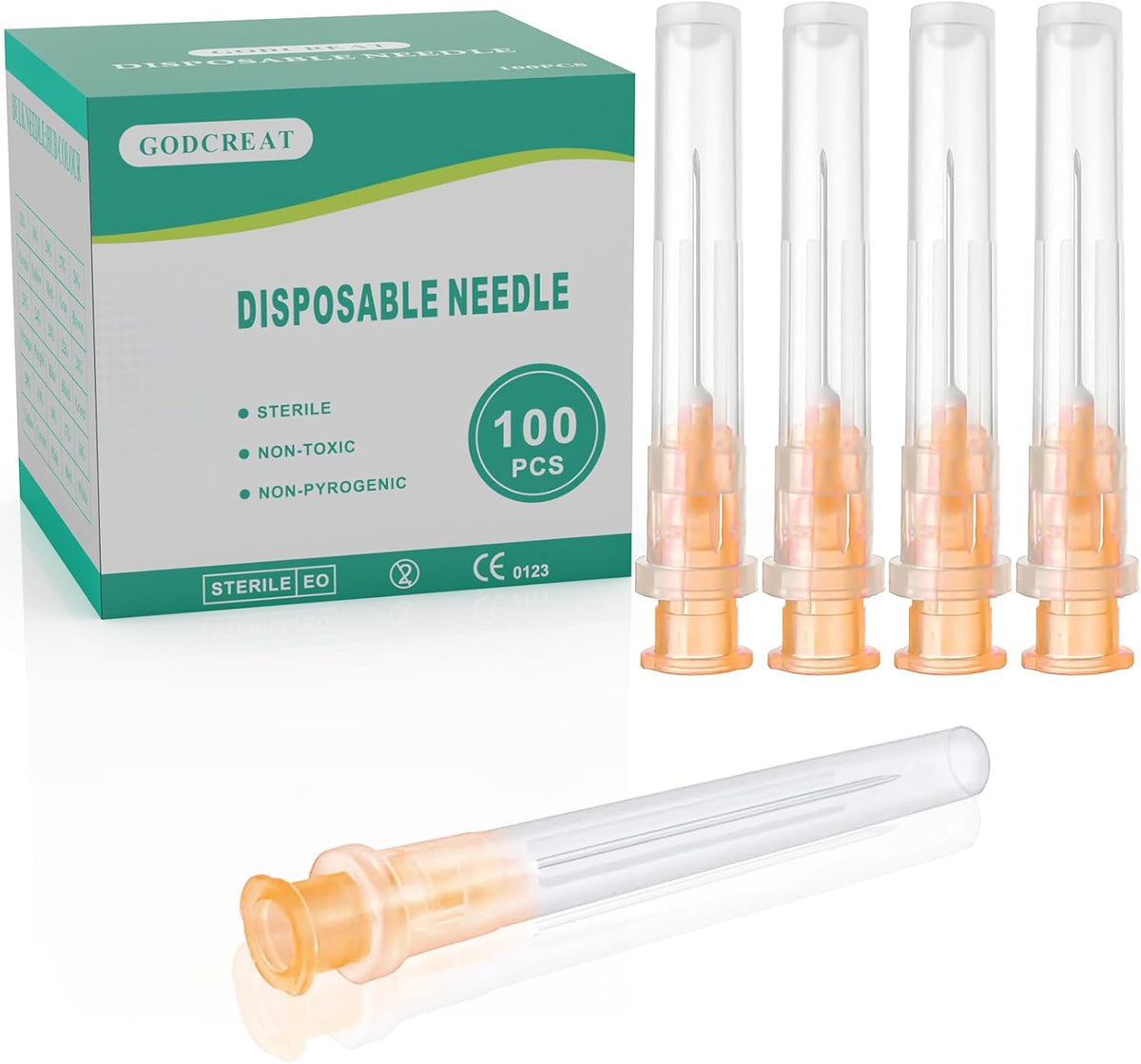 100Pcs 18Ga 1 Inch Sterile Needles, Individually Wrapped | Luer Lock Needle for Lab Measuring, Liquid Transfer & Ink Refilling - Image 13