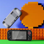 PlayVital Switch Lite grip cover angled view displaying contoured palm grips for comfort