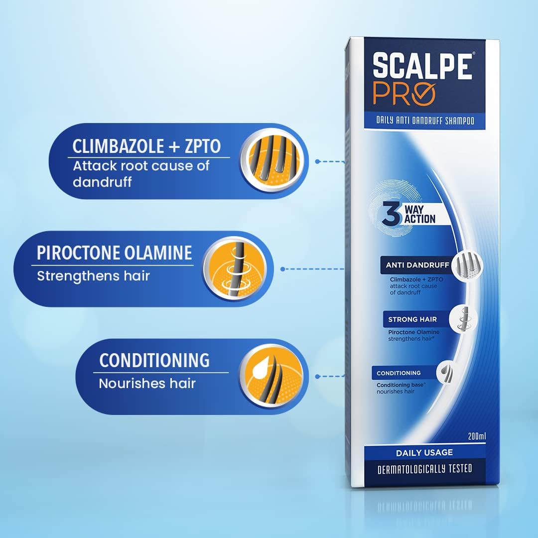 Scalpe Pro hair care and daily scalp clarifying shampoo packaging
