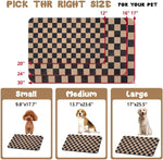 Zoeeya plaid pet placemat in a tight corner feeding space