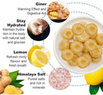 Twelve pack box of Big Foot ginger lemon hydrating sports candy side view