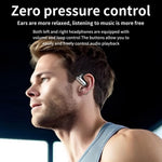 SYMTECH Open Ear Headphones Wireless Bluetooth 5.3 Earphones for Snug Fit, Ergonomic Ear Hook, Clear Calls, Wireless Earbuds, Digital Display Charging Case 40H Playtime Black - Image 9