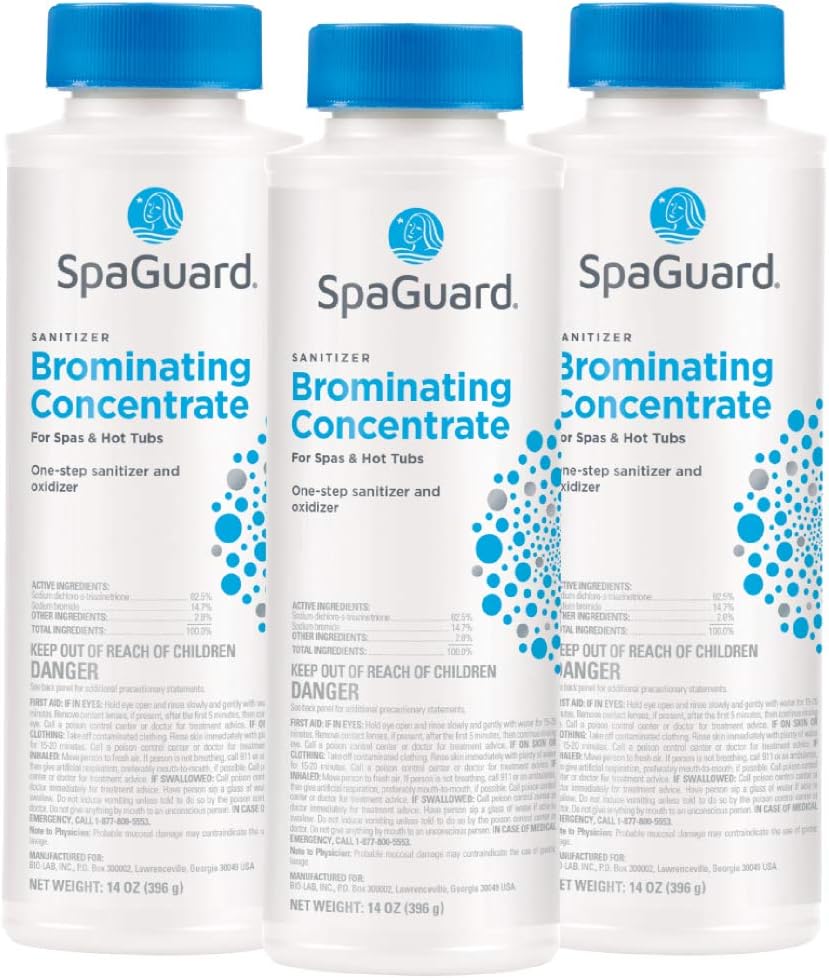 SpaGuard pH neutral spa care product close up