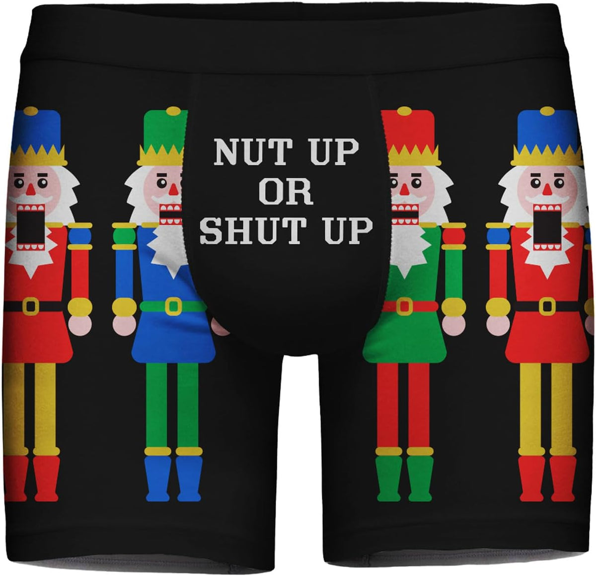 Nutty Nutcracker pattern closeup on boxer briefs