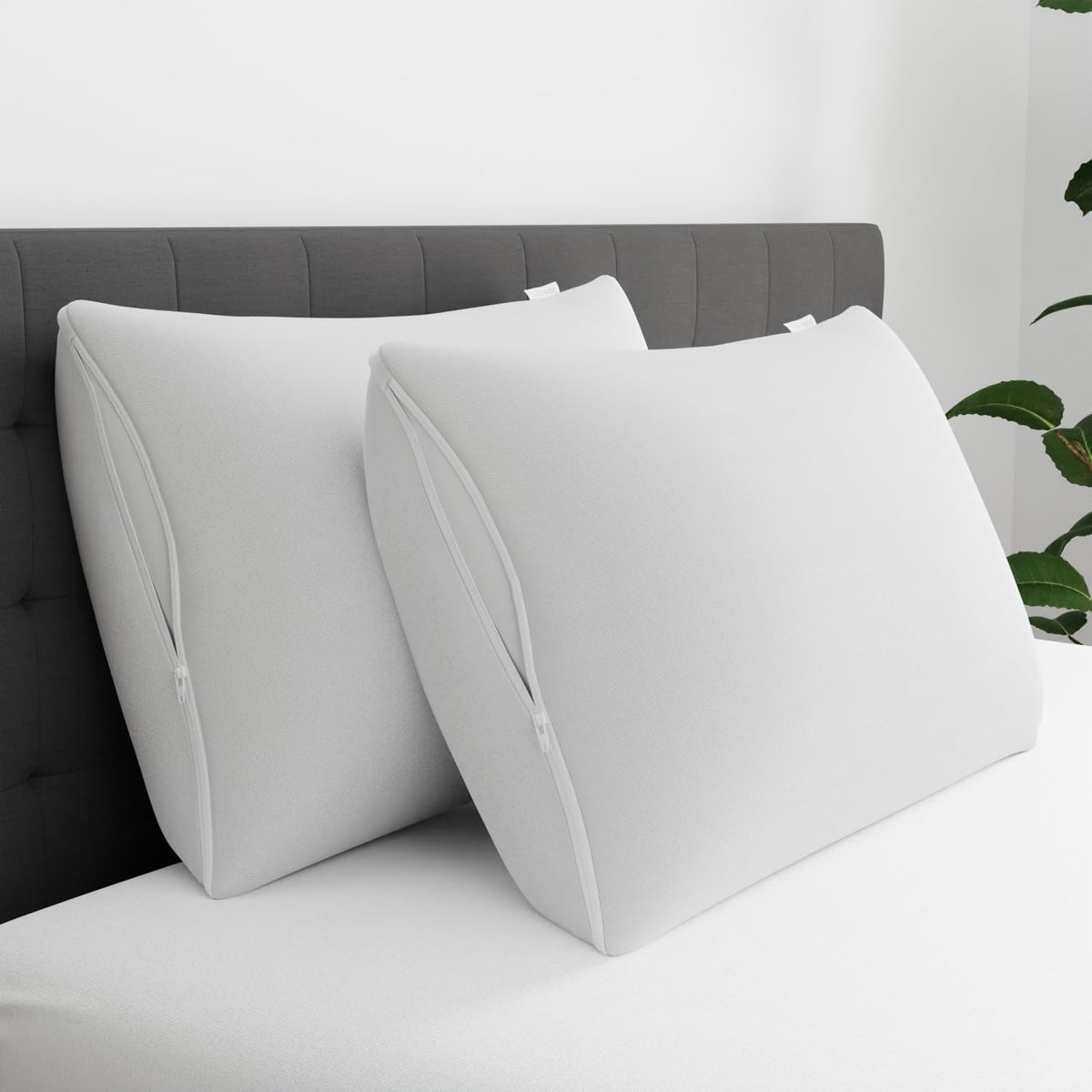 AllerEase hypoallergenic pillow protector open zipper view