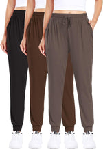 3Pack Joggers for women, Women sweatpants with pockets lounge casual pants | 2 PocketsBreathable,Stretchy Fabric,Adjustable Drawstring,Soft Skin-FriendlyComfy Yoga Workout Pants - Image 14