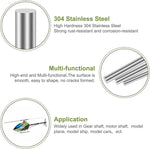 Awclub metal working round rods showing 300mm length