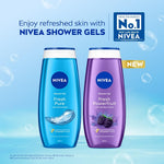 Nivea Power Fruit body wash stacked in product display