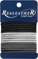 Realeather SOS25-2001 Suede Leather Lace for Crafts and Jewelry Making, 0.125" x 25', Black, 1-Spool - Image 11