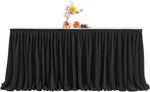 Partisky black table cloth displayed at trade show vendor booth