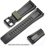 Wristarmor 24mm rubber watch band angled close up