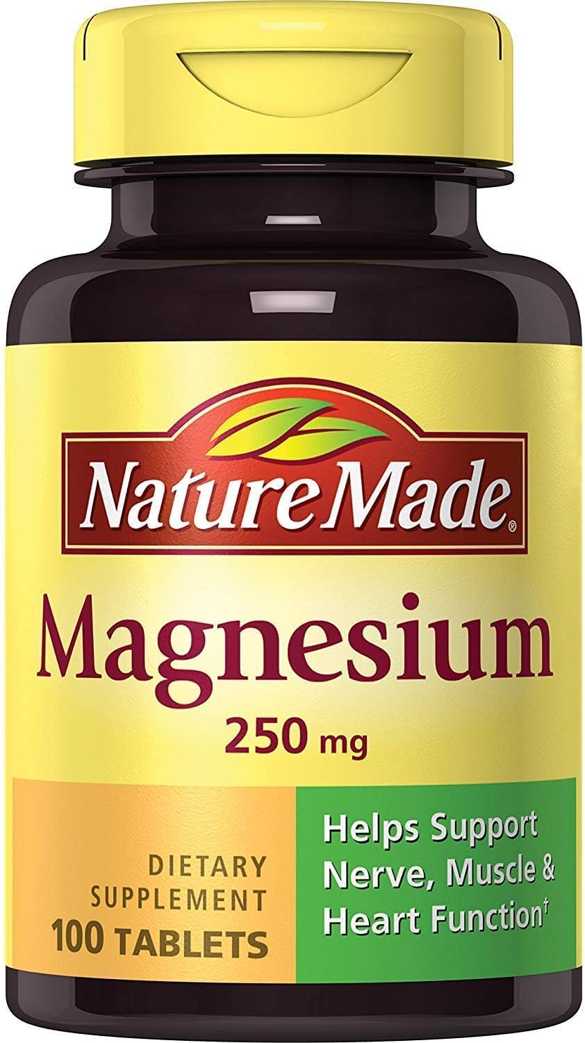 Nature Made 100 count tablet bottle side profile
