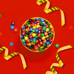 Close up of miniature chocolate candy shells for baking ingredients