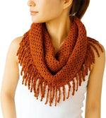StylesILove infinity scarf stylish fringed hem detail
