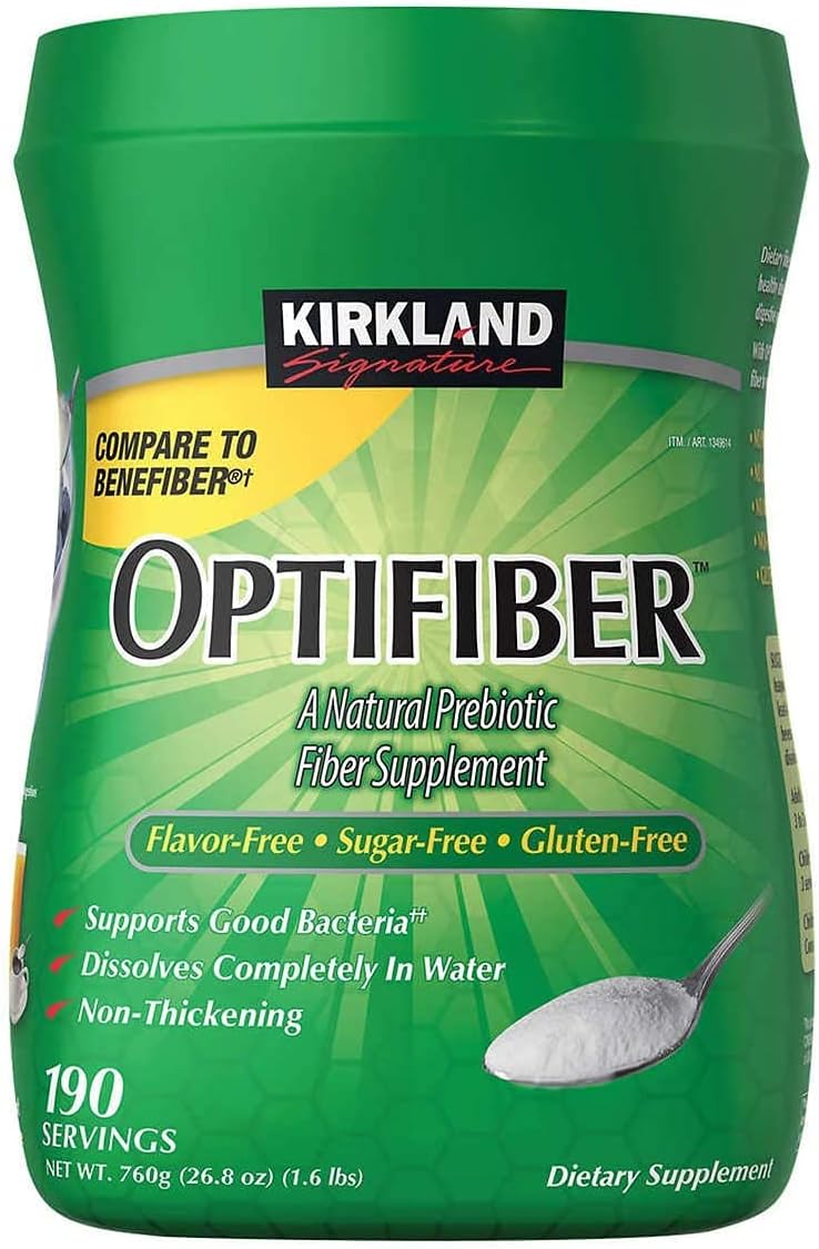 Kirkland Signature Optifiber powder front view container