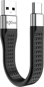 Rixmie short USB cable front view showing connectors