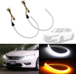 GTINTHEBOX switchback LED headlight retrofit kit front view showing dual-color illumination strips