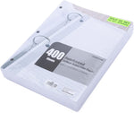 Mintra loose leaf paper showing reinforced 3 hole punch edge