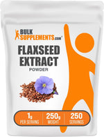 Imported BulkSupplements flaxseed extract 100g pouch