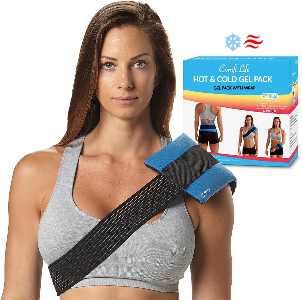 ComfiLife Knee Ice Pack with Wrap Reusable Hot & Cold Therapy Gel Pack Adjustable Compression Support for Injuries, Pain, Surgery, Arthritis, Meniscus and More - Image 9