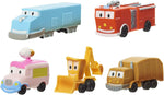 Full set of five Just Play figures displayed together
