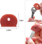 Close-up of flexible silicone material on key identifiers