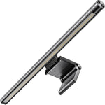 Miritz computer screen lamp front view showing sleek aluminum alloy finish mounted on a flat panel monitor