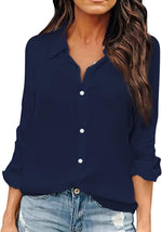 OMSJ women button down shirt front view office top