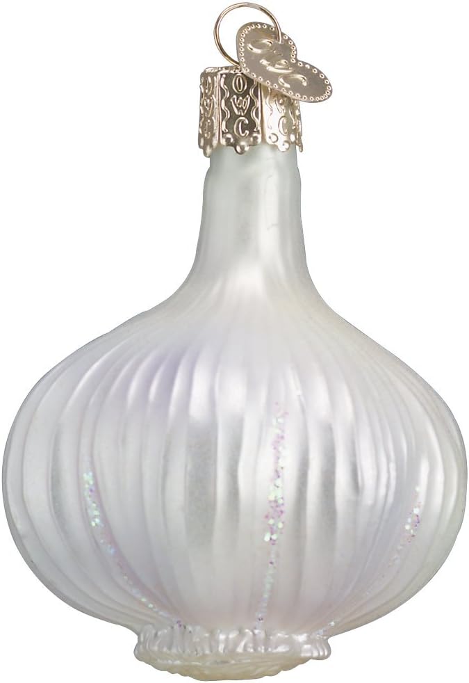 Old World Christmas Garlic Glass Blown Ornament front view