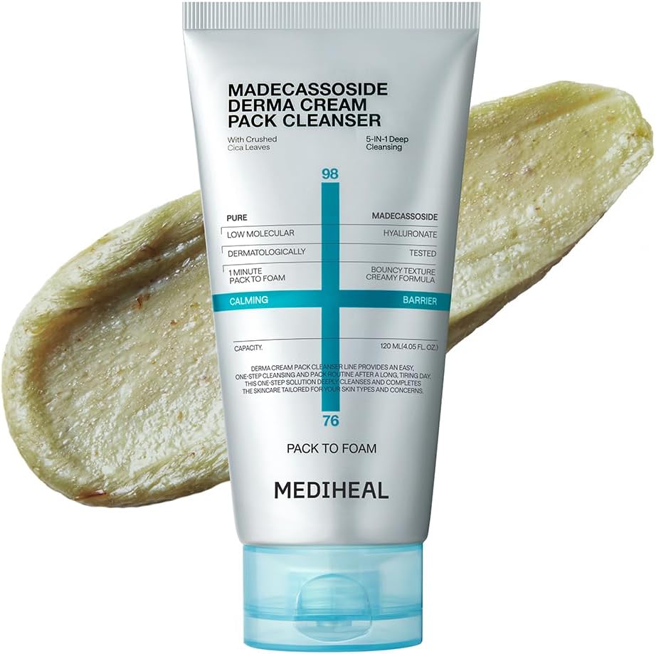 Mediheal Derma Cream Pack Cleanser front view of the authentic Korean skincare packaging.