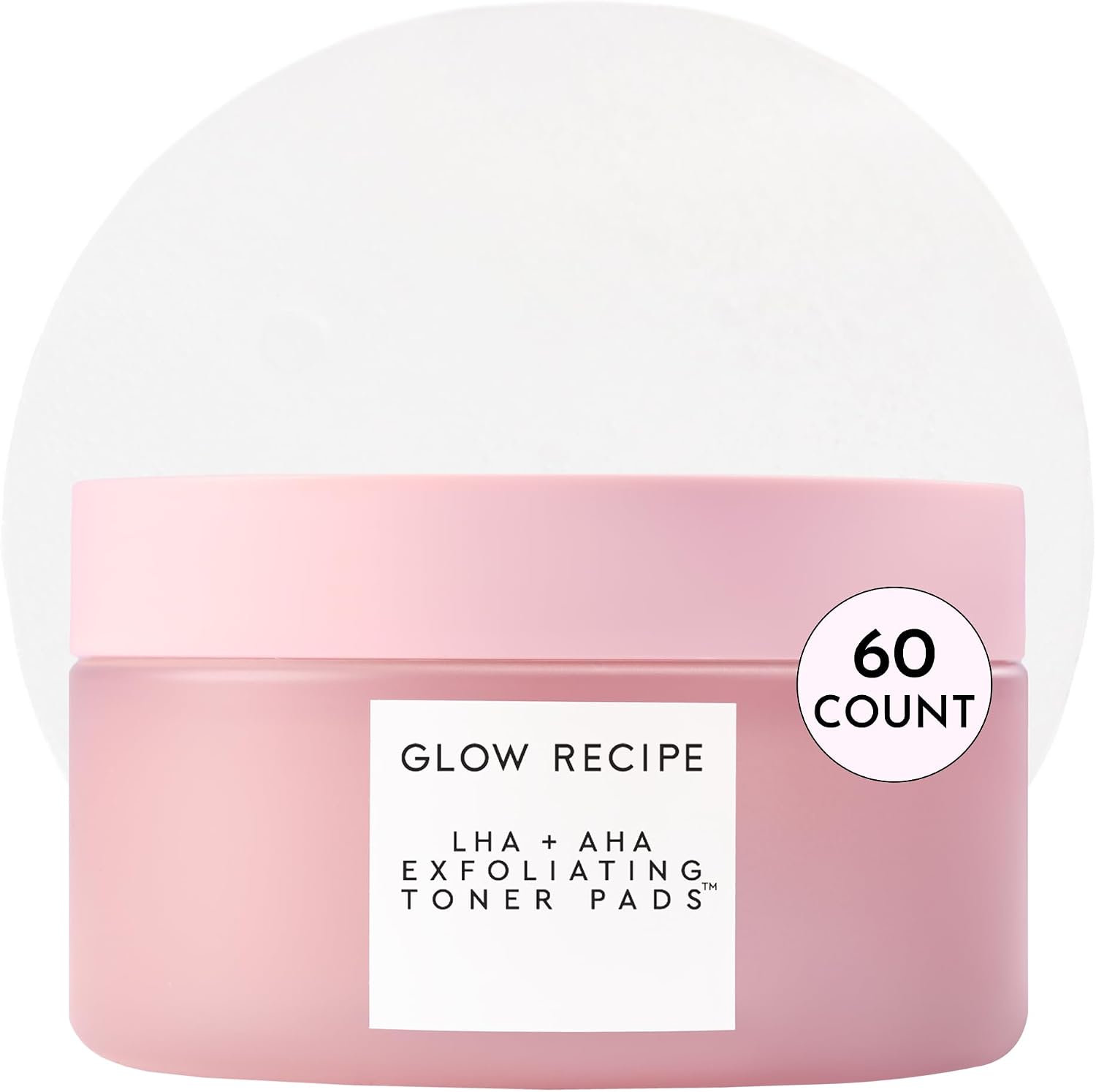 Glow Recipe LHA and AHA Watermelon Toner Pads pink opaque jar front view