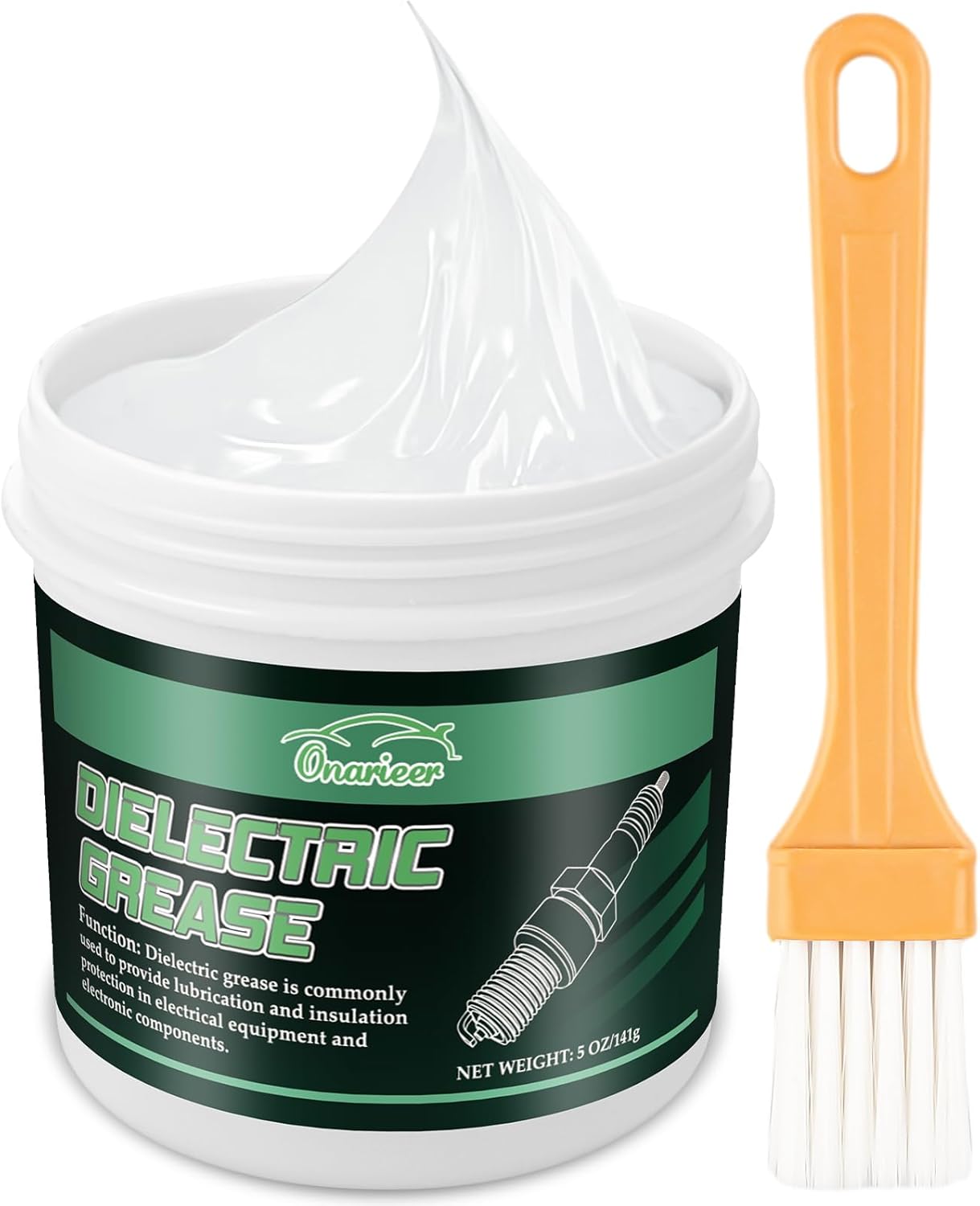 Onarieer Dielectric Silicone Grease 5 Ounce container front view for electrical connectors