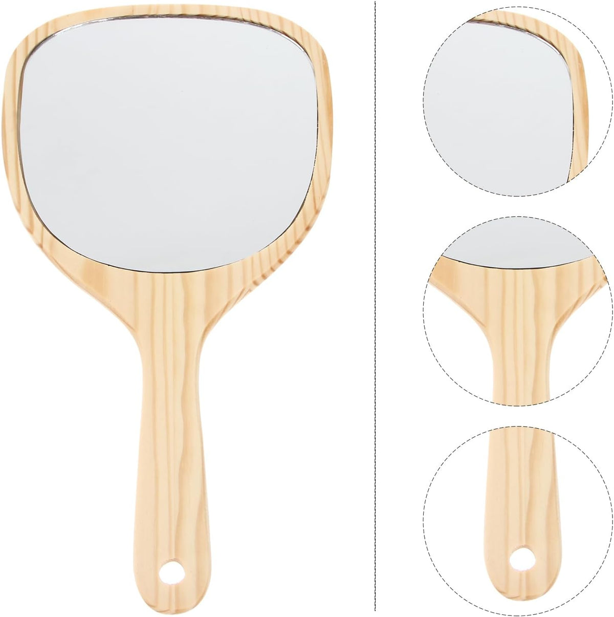 Balacoo portable travel vanity mirror ergonomic handle grip