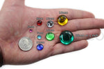 Allstarco 18mm gold plastic cabochons pack of thirty pieces layout