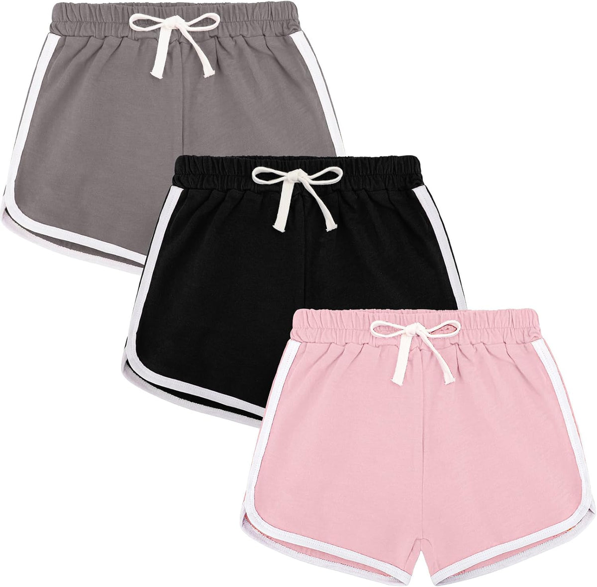 BOOPH girls athletic shorts front view activewear