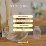 Medela Easy Pour Breast Milk Storage Bags, 50 Count, 7 oz/210 ml | Leakproof, One-Hand Easy Pour Spout, No Spills, Breast Milk Protection, Sanitized, Fast Freeze, BPA-Free Bags - Image 9