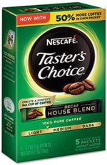 Nescafe Taster's Choice decaf instant coffee front view packaging