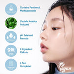 Applying a pea-sized amount of ETUDE Korean cica balm moisturizer on fingers