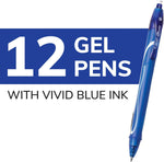 BIC 0.7mm medium point blue gel pen writing sample