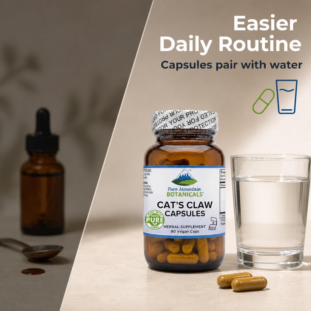 Pure Mountain Botanicals Cat's Claw Capsules - 1000mg Peruvian Bark - Image 3