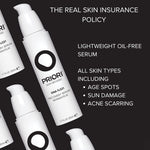 Priori DNA Fx221 Recovery Serum texture swatch on skin