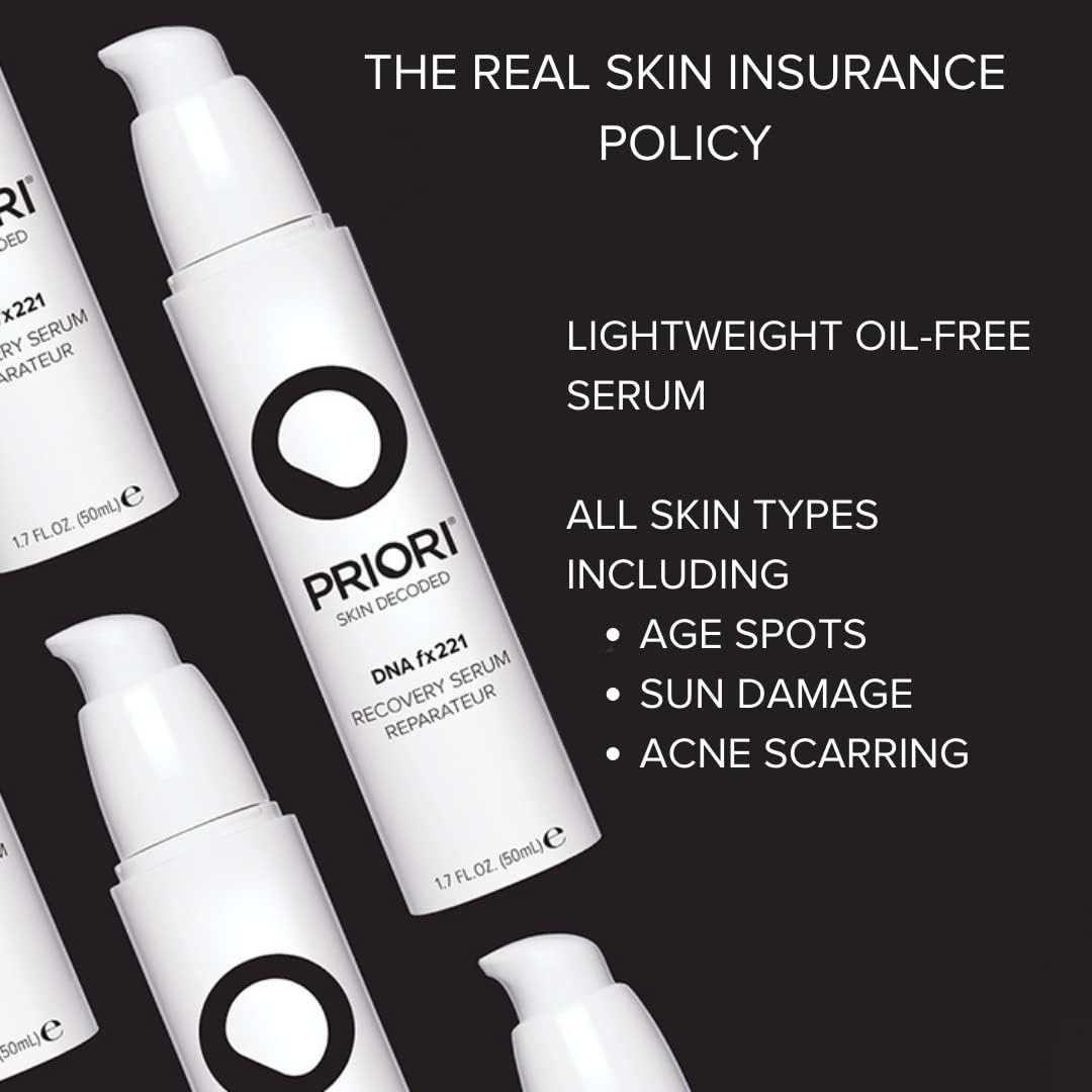 Priori DNA Fx221 Recovery Serum texture swatch on skin