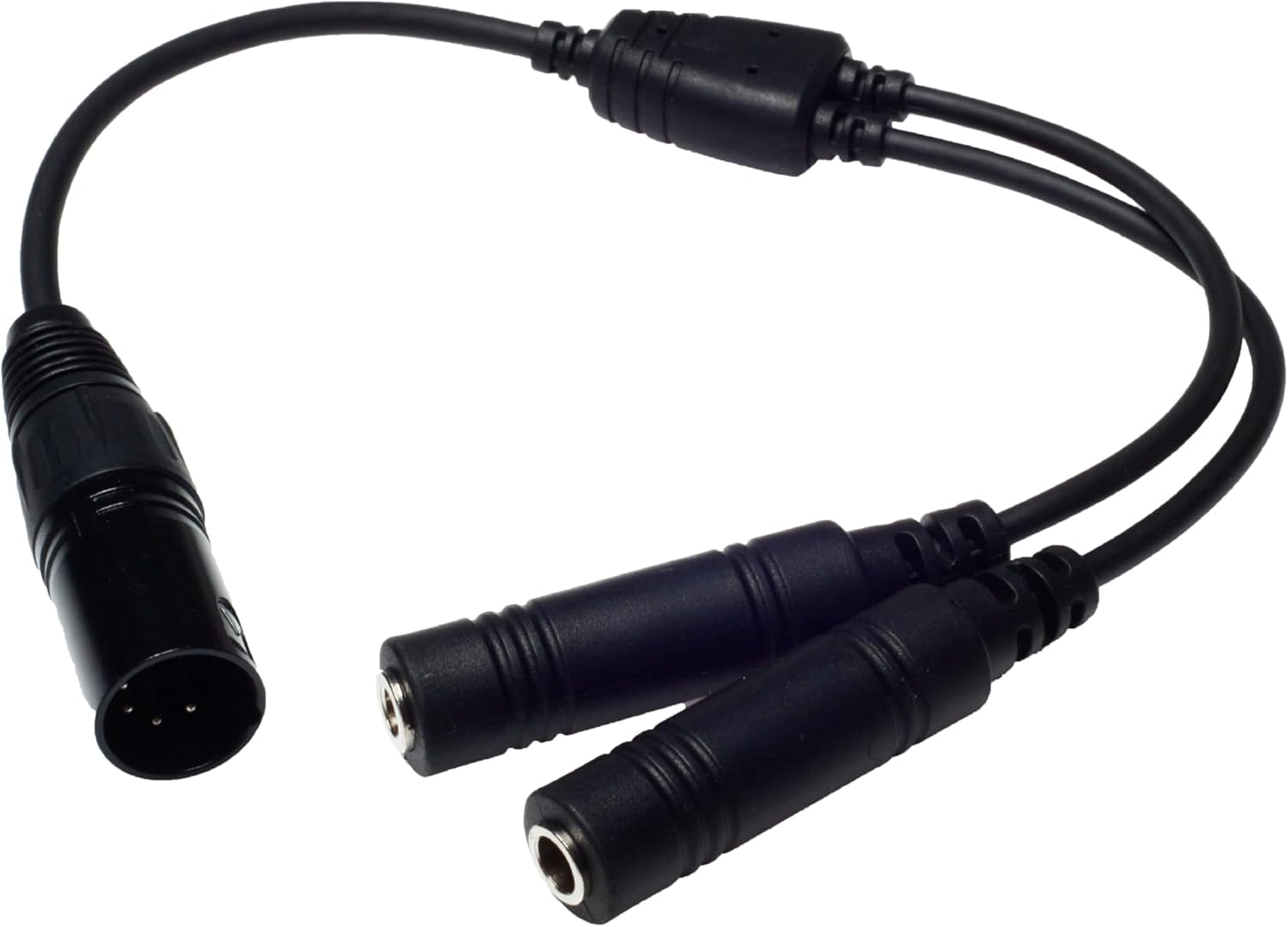 Wirenest GA Twin Plug to Airbus 5 Pin XLR Headset Adapter - Dual General Aviation PJ-055 (.206") and PJ-068 (.25") Jacks Connector - Compatible with Most Major Brand Pilot Headsets - Image 1